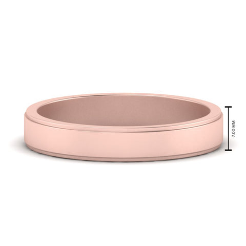 Simple Flat Wedding Band 4MM