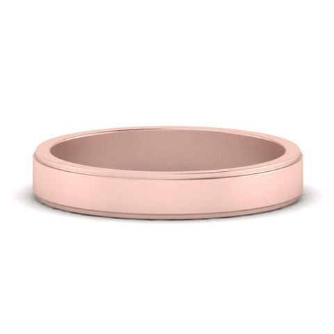Simple Flat Wedding Band 4MM