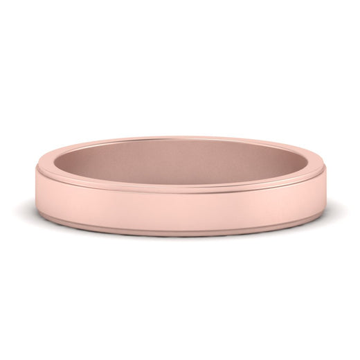 Simple Flat Wedding Band 4MM