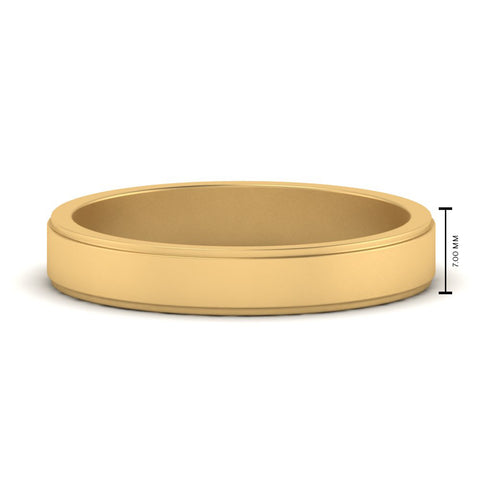 Simple Flat Wedding Band 4MM
