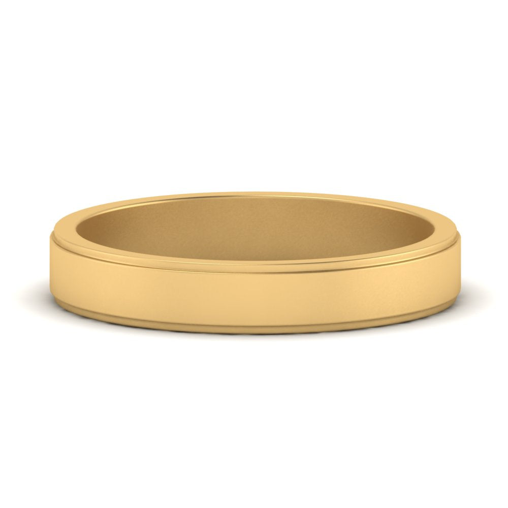 Simple Flat Wedding Band 4MM