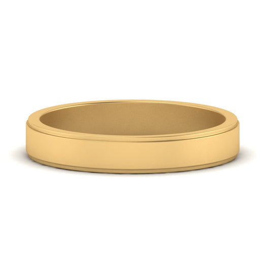 Simple Flat Wedding Band 4MM