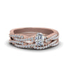 Load image into Gallery viewer, simple-oval-cut-lab-diamond-twisted-vine-bridal-set-in-14K-rose-gold-FD8233OV-NL-RG