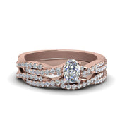 simple-oval-cut-natural-diamond-twisted-vine-bridal-set-in-14K-rose-gold-FD8233OV-NL-RG