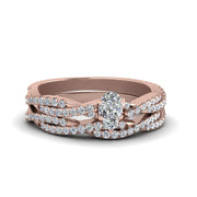 simple-pear-cut-natural-diamond-twisted-vine-bridal-set-in-14K-rose-gold-FD8233PE-NL-RG