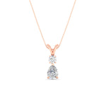 Load image into Gallery viewer, simple-round-and-pear-diamond-pendant-in-rose-gold-fdpd10940angle1-nl-rg.jpg
