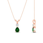 Load image into Gallery viewer, simple-round-and-pear-emerald-sapphire-pendant-in-rose-gold-fdpd10940gemgerangle2-nl-rg.jpg
