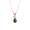 Load image into Gallery viewer, simple-round-and-pear-emerald-sapphire-pendant-in-rose-gold-fdpd10940gemgerangle3-nl-rg.jpg