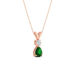 Load image into Gallery viewer, simple-round-and-pear-emerald-sapphire-pendant-in-rose-gold-fdpd10940gemgerangle3-nl-rg.jpg
