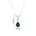 Load image into Gallery viewer, simple-round-and-pear-emerald-sapphire-pendant-in-white-gold-fdpd10940gemgerangle1-nl-wg-hw.jpg
