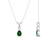 Load image into Gallery viewer, simple-round-and-pear-emerald-sapphire-pendant-in-white-gold-fdpd10940gemgerangle2-nl-wg.jpg