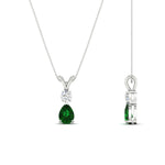 Load image into Gallery viewer, simple-round-and-pear-emerald-sapphire-pendant-in-white-gold-fdpd10940gemgerangle2-nl-wg.jpg
