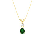 Load image into Gallery viewer, simple-round-and-pear-emerald-sapphire-pendant-in-yellow-gold-fdpd10940gemgerangle1-nl-yg.jpg
