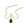Load image into Gallery viewer, simple-round-and-pear-emerald-sapphire-pendant-in-yellow-gold-fdpd10940gemgersleep-nl-yg.jpg