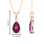 Load image into Gallery viewer, simple-round-and-pear-pink-sapphire-pendant-in-FDPD10940GSADRPIANGLE1-NL-RG-GS
