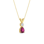 Load image into Gallery viewer, simple-round-and-pear-pink-sapphire-pendant-in-yellow-gold-fdpd10940gsadrpiangle3-nl-yg.jpg
