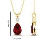 Load image into Gallery viewer, simple-round-and-pear-ruby-pendant-in-FDPD10940GRUDRANGLE1-NL-YG-GS
