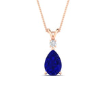 Load image into Gallery viewer, simple-round-and-pear-sapphire-pendant-in-FDPD10940GSABLANGLE1-NL-RG-GS
