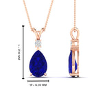 Load image into Gallery viewer, simple-round-and-pear-sapphire-pendant-in-FDPD10940GSABLANGLE1-NL-RG-GS
