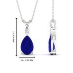 Load image into Gallery viewer, simple-round-and-pear-sapphire-pendant-in-FDPD10940GSABLANGLE1-NL-WG-GS
