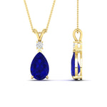 Load image into Gallery viewer, simple-round-and-pear-sapphire-pendant-in-FDPD10940GSABLANGLE1-NL-YG-GS
