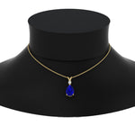 Load image into Gallery viewer, simple-round-and-pear-sapphire-pendant-in-FDPD10940GSABLANGLE1-NL-YG-GS
