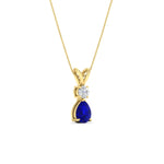 Load image into Gallery viewer, simple-round-and-pear-sapphire-pendant-in-yellow-gold-fdpd10940gsablangle3-nl-yg.jpg
