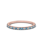 Load image into Gallery viewer, simple-thin-stackable-wedding-diamond-rings-with-blue-topaz-in-rose-gold-FDENS3009BGICBLTO-NL-RG.jpg
