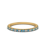 Load image into Gallery viewer, simple-thin-stackable-wedding-diamond-rings-with-blue-topaz-in-yellow-gold-FDENS3009BGICBLTO-NL-YG.jpg
