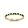 Load image into Gallery viewer, simple-thin-stackable-wedding-diamond-rings-with-emerald-in-yellow-gold-FDENS3009BGEMGR-NL-YG.jpg