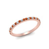 Load image into Gallery viewer, simple-thin-stackable-wedding-diamond-rings-with-orange-sapphire-in-rose-gold-FDENS3009BGSAOR-NL-RG.jpg
