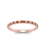 Load image into Gallery viewer, simple-thin-stackable-wedding-diamond-rings-with-orange-sapphire-in-rose-gold-FDENS3009BGSAOR-NL-RG.jpg
