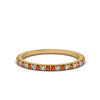 Load image into Gallery viewer, simple-thin-stackable-wedding-diamond-rings-with-orange-sapphire-in-yellow-gold-FDENS3009BGSAOR-NL-YG.jpg
