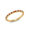 Load image into Gallery viewer, simple-thin-stackable-wedding-diamond-rings-with-orange-sapphire-in-yellow-gold-FDENS3009BGSAOR-NL-YG.jpg