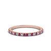 Load image into Gallery viewer, simple-thin-stackable-wedding-diamond-rings-with-pink-sapphire-in-rose-gold-FDENS3009BGSADRPI-NL-RG.jpg