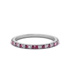 Load image into Gallery viewer, simple-thin-stackable-wedding-diamond-rings-with-pink-sapphire-in-white-gold-FDENS3009BGSADRPI-NL-WG.jpg