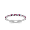Load image into Gallery viewer, simple-thin-stackable-wedding-diamond-rings-with-pink-sapphire-in-white-gold-FDENS3009BGSADRPI-NL-WG.jpg