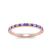 Load image into Gallery viewer, simple-thin-stackable-wedding-diamond-rings-with-purple-topaz-in-rose-gold-FDENS3009BGVITO-NL-RG.jpg