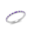 Load image into Gallery viewer, simple-thin-stackable-wedding-diamond-rings-with-purple-topaz-in-white-gold-FDENS3009BGVITO-NL-WG.jpg