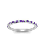 Load image into Gallery viewer, simple-thin-stackable-wedding-diamond-rings-with-purple-topaz-in-white-gold-FDENS3009BGVITO-NL-WG.jpg
