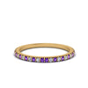 Load image into Gallery viewer, simple-thin-stackable-wedding-diamond-rings-with-purple-topaz-in-yellow-gold-FDENS3009BGVITO-NL-YG.jpg