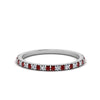 Load image into Gallery viewer, simple-thin-stackable-wedding-diamond-rings-with-ruby-in-white-gold-FDENS3009BGRUDR-NL-WG.jpg