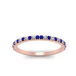 Load image into Gallery viewer, simple-thin-stackable-wedding-diamond-rings-with-sapphire-in-rose-gold-FDENS3009BGSABL-NL-RG.jpg
