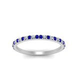 Load image into Gallery viewer, simple-thin-stackable-wedding-diamond-rings-with-sapphire-in-white-gold-FDENS3009BGSABL-NL-WG.jpg
