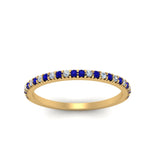 Load image into Gallery viewer, simple-thin-stackable-wedding-diamond-rings-with-sapphire-in-yellow-gold-FDENS3009BGSABL-NL-YG.jpg

