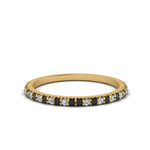 Load image into Gallery viewer, simple-thin-stackable-wedding-rings-with-black-diamond-in-yellow-gold-FDENS3009BGBLACK-NL-YG.jpg
