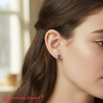 Load image into Gallery viewer, Single Baguette Stud Earring
