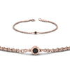 Load image into Gallery viewer, single-chain-bracelet-with-black-diamond-in-14k-rose-gold-fdbr651576gblackangle2-nl-rg