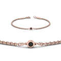 Thumbnail 32 - single-chain-bracelet-with-black-diamond-in-14k-rose-gold-fdbr651576gblackangle2-nl-rg