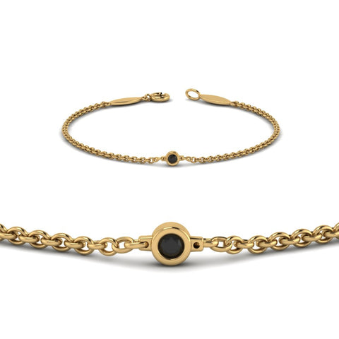 single-chain-bracelet-with-black-diamond-in-14k-yellow-gold-fdbr651576gblackangle2-nl-yg
